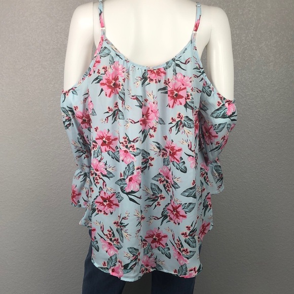 Seven Sisters Floral Off Shoulder Top Juniors L&XL - Picture 3 of 3